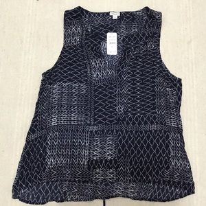 Splendid Navy blue sheer blouse